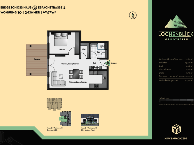 Wohnung 10 | 2 Zimmer | Haus 2
