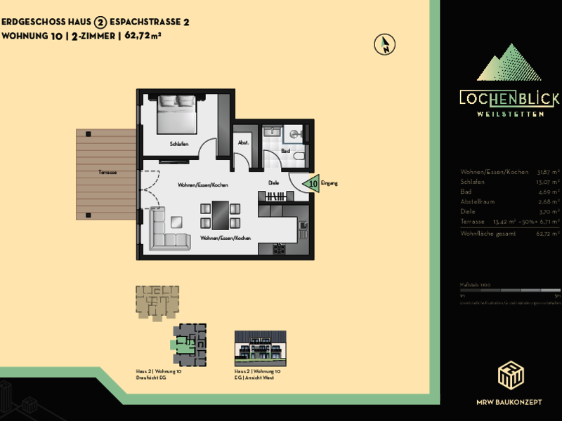 Wohnung 10 | 2 Zimmer | Haus 2