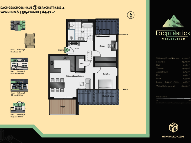 Wohnung 8 | 3,5 Zimmer | Haus 1