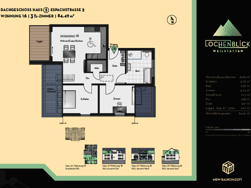 Wohnung 16 | 3,5 Zimmer | Haus 2