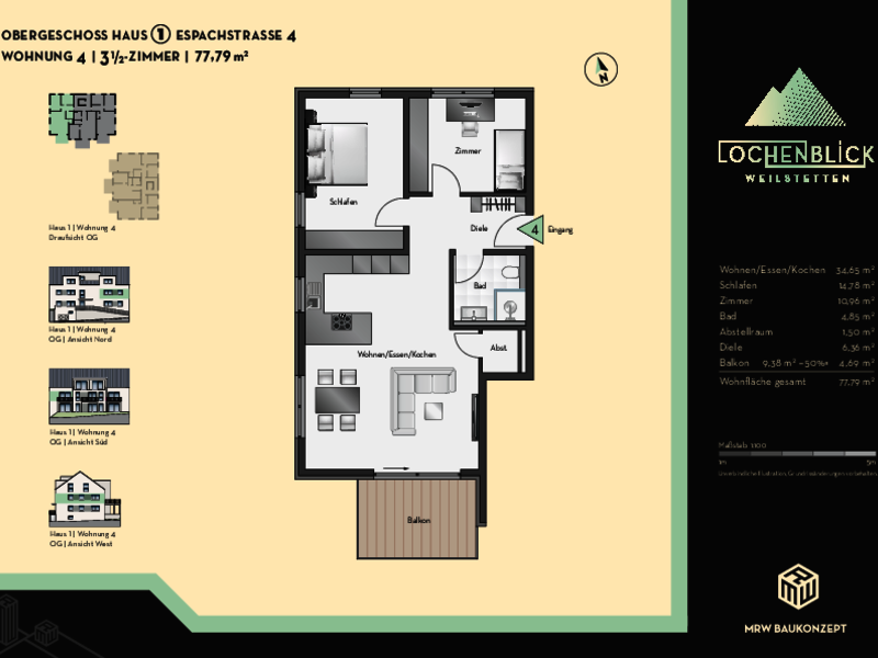 Wohnung 4 | 3,5 Zimmer | Haus 1