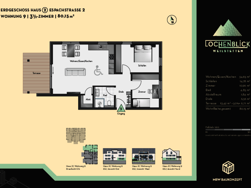 Wohnung 9 | 3,5 Zimmer | Haus 2