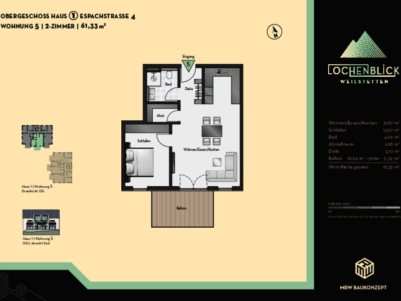 Wohnung 5 | 2 Zimmer | Haus 1